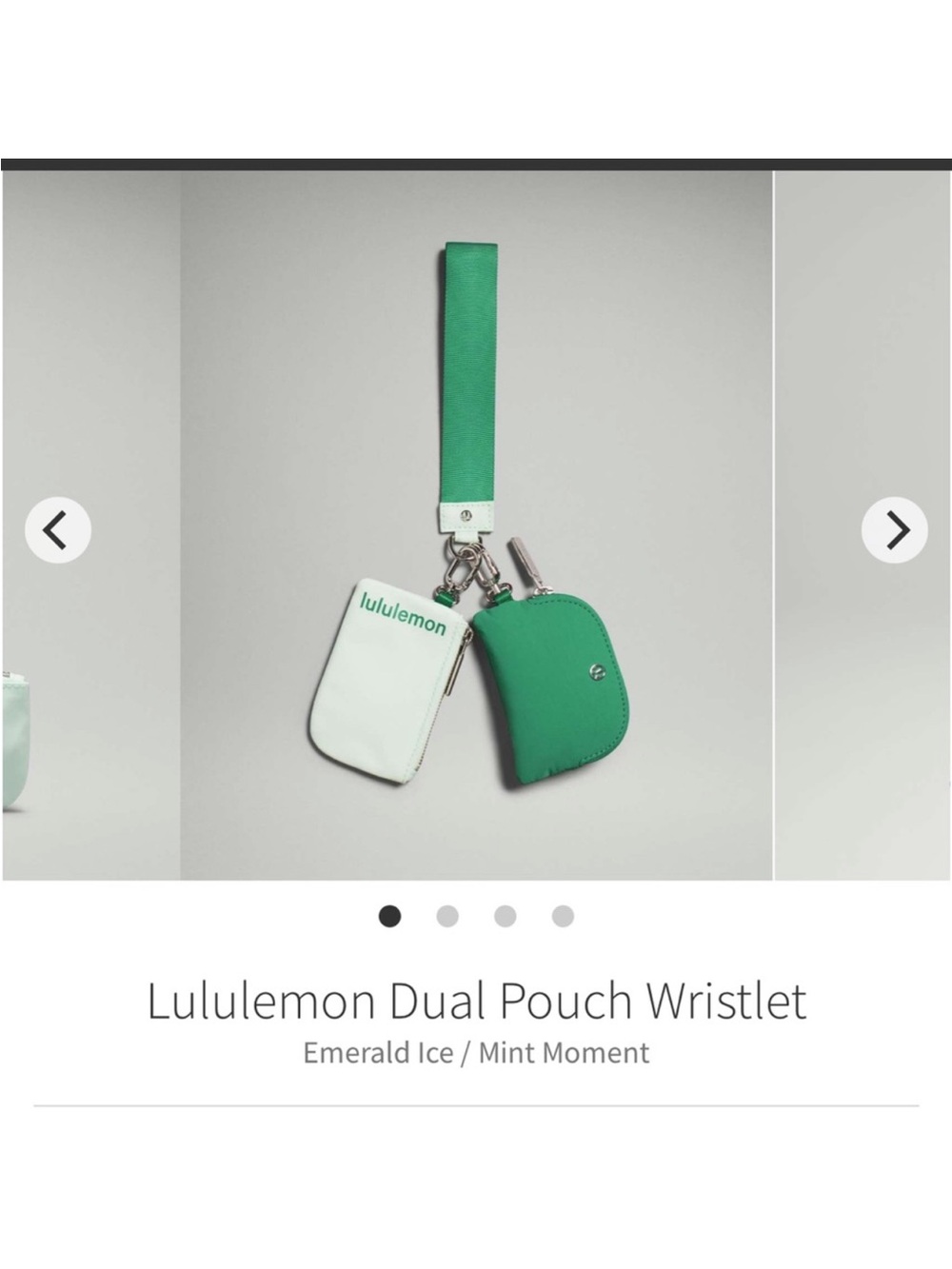 Lululemon Dual Pouch Wristlet Emerald Ice/ Mint Moment O/S
W9FB8S